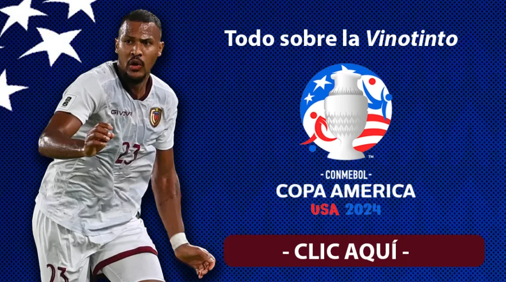 Salomón Rondón en el banner de la promoción de Crónicas Vinotinto junto al logo de la Copa América USA 2024